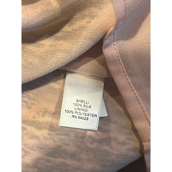 Banana Republic 100%Silk Sheath Dress Fully Lined Gathered Shoulder Purple 12 - Picture 9 of 10